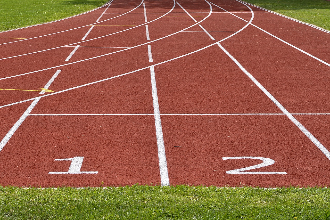 une piste d'athlétisme pour courir