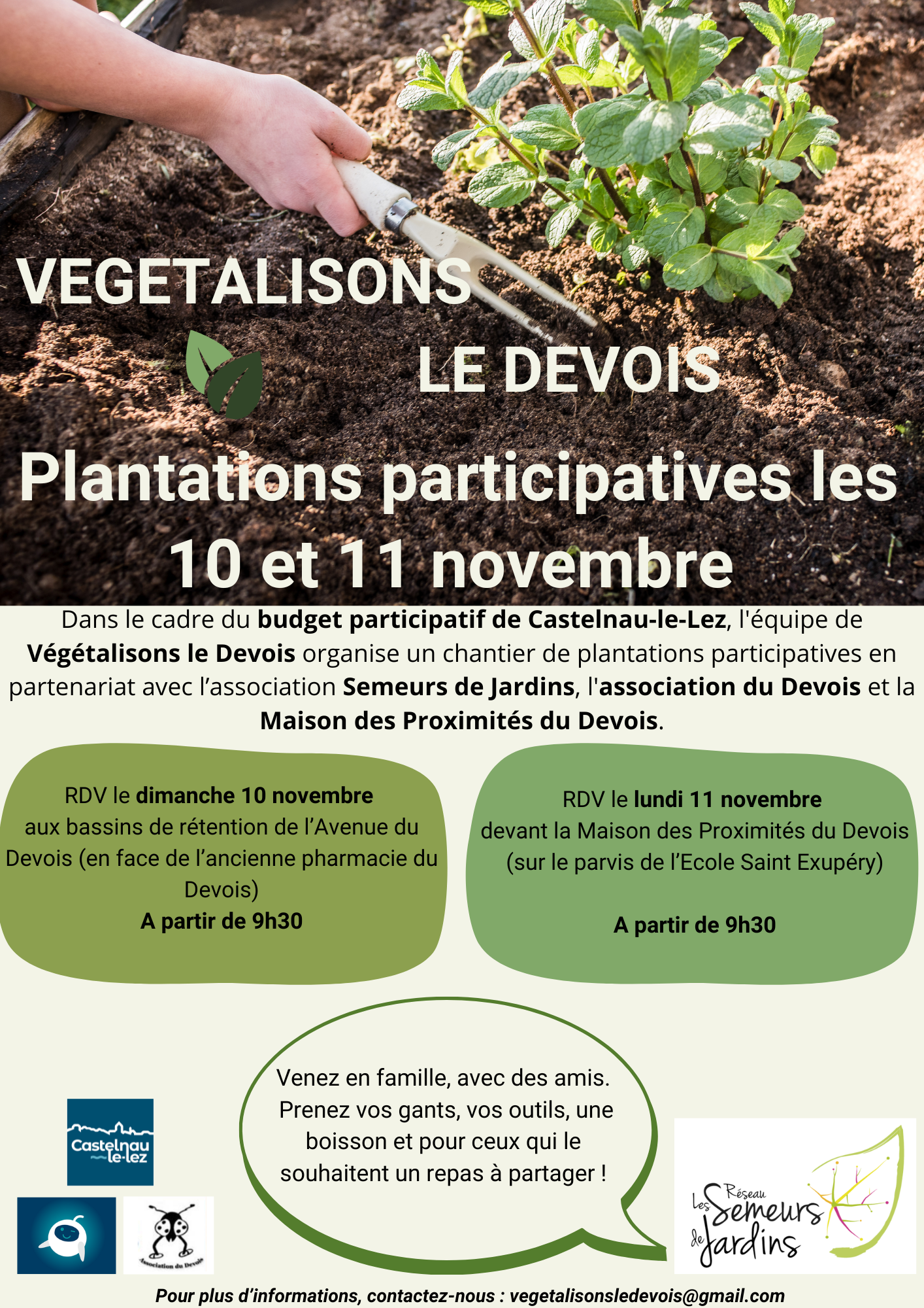 Une affiche montrant de jeunes plants