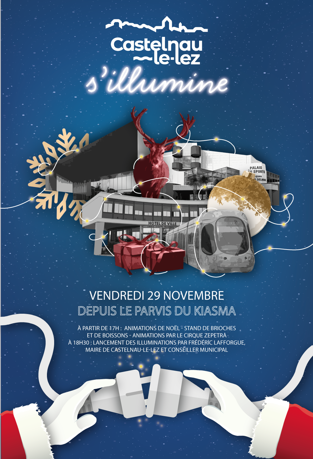 Lancement des illuminations de Noël à Castelnau-le-Lez