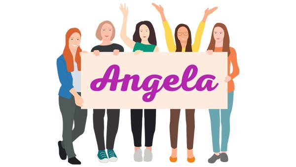 Illustration de l'autocollant Angela